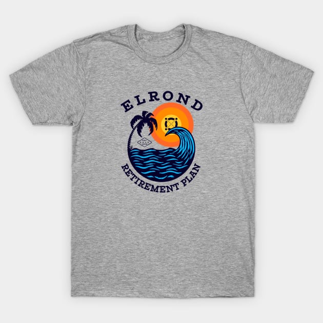 Elrond Crypto Retirement Plan Beach Design T-Shirt by BonnaVida